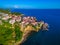 Aerial view of the old town of Ulcinj in Montenegro