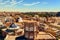 Aerial view of the old town of Valencia, Spain