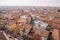 Aerial view of the old town of Verona with amazing narrow streets