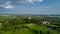 Aerial view of the Olesky Castle. Very beautiful castle near Lviv.