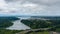 Aerial view of Olympia, Washington on an overcast June day