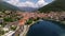 Aerial view of Omegna, located on the coast of Lake Orta in Piedmont, Italy