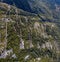 Aerial view of one of the most winding roads in the world, near Kotor, Montenegro.