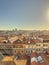 Aerial view from one of the viewpoints of the city with the details of the unique buildings of the historic center of the city of