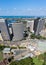 Aerial view of the ongoing construction on the Metro Tunnel project in Melbourne, Australia