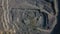 Aerial view of opencast mining quarry