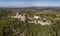 Aerial view of Oppede-le-Vieux, a ghost village in southeastern France