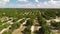Aerial view of orange grove. Florida farming