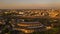 Aerial view of Ostrow Wielkopolski, Poland, with several tracks winding through the city