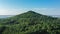 Aerial view of Ostrzyca Proboszczowska - extinct volcano in Poland