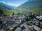 Aerial view over Andermatt Switzerland - the popular village from above