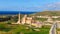 Aerial view over Basilica Ta Pinu in Gozo - a national shrine
