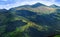 Aerial view over the Carpathian mountains - Ukraine - high resolution