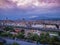 Aerial view over the city of Florence in Tuscany in the evening - FLORENCE / ITALY - SEPTEMBER 12, 2017