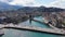 Aerial view over the city of Lucerne Switzerland and Lake Lucerne