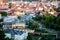 Aerial view over the Cluj city