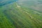 Aerial View over Danube Delta Marshland, Romania