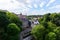 Aerial view over Dean Village, Edinburgh