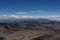 Aerial view over the dry plains going downhill from the chimborazo vulcano in Ecuador