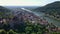 Aerial view over the famous city of Heidelberg Germany