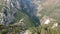 Aerial view over the famous Ridomo gorge in mountainous Mani area in Messenia, Peloponnese, Greece