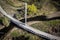 Aerial view over footbridge in Arvada