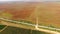 Aerial View Over Fruit Gardens And Agricultural