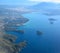 Aerial view over Gocek and Fethiye in Turkey