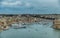 Aerial view over Grand harbour, Valletta Malta.