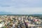 Aerial view over Hadyai city, Thailand in most cloudy day