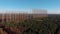 Aerial view of over the horizon radar stations DUGA. Soviet abandoned missile defence radar in the Chernobyl exclusion zone. Ukrai