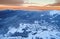 Aerial view over Kopaonik Ski Resort in Serbia. Winter sports season started.