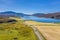 Aerial View Over Kyle of Durness and  in Scotland