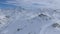 Aerial view over Les Trois Vallees in the Frenc Alps, France