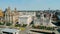 Aerial view over Liverpool Pier Head and the Three Graces - travel photography