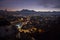 Aerial view over Luzern Lucerne at sunrise, Switzerland