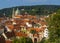 Aerial view over Mala Strana District in Prague, Czech Republic