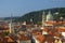 Aerial view over Mala Strana District in Prague, Czech Republic