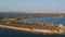 Aerial view over Methoni Castle and the fortified city. Its one of the most important and the biggest in castle in Mediterranean