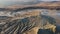 Aerial view over mud volcanoes