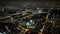 Aerial view over night view of residential area of Petaling Jaya