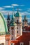 Aerial view over Old Town in Prague, Czech Republic