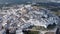 Aerial view over Ostuni in Italy also called the white city