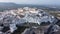 Aerial view over Ostuni in Italy also called the white city