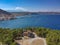 Aerial view over picturesque seaside town of Gytheio  Lakonia  Peloponnese  Greece