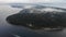 Aerial view over Quadra Island , Lighthouse Quadra Island Cape Mudge Canada