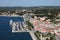 Aerial view over Rovinj, Croatia