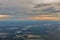 Aerial view over Sacrower Lake and Potsdam, Germany