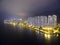 Aerial view over Shatin in Hong Kong