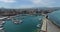 Aerial View Over The shot of the famous Venetian Koules Fortress in Heraklion, Crete, Greece